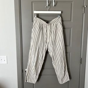 asos linen stripe pant